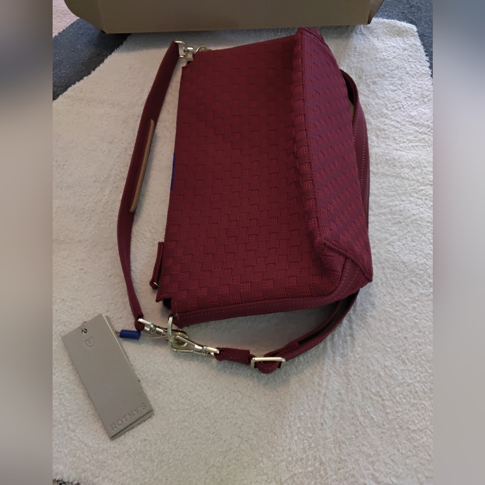 Rothy's The Daily Cross-Body CRANBERRY - Picture 3 of 6